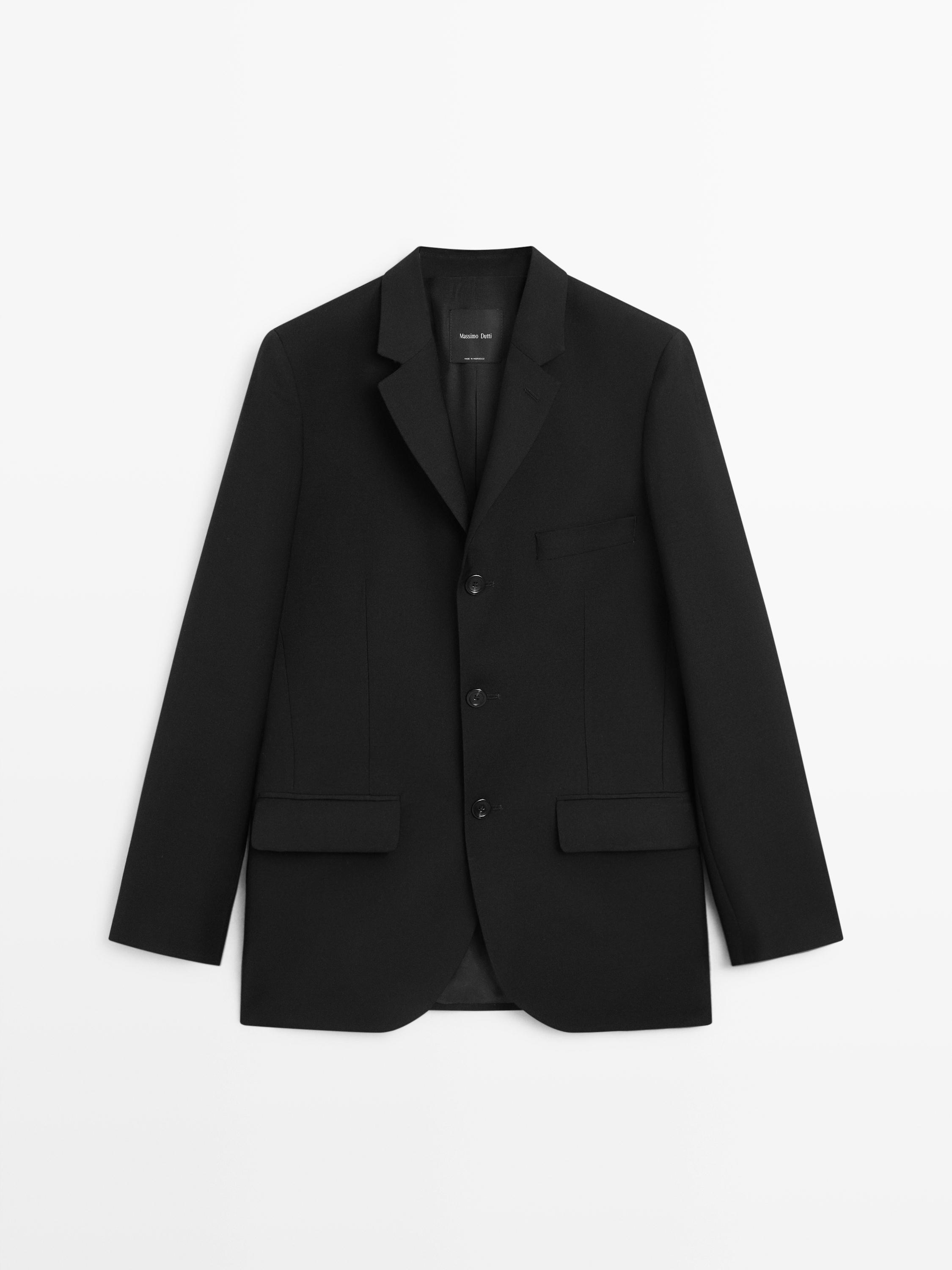 Blazer trois boutons 100 % laine